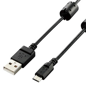 ELECOM USB2.0�P�[�u�� �J�����ڑ��p A-microB�^�C�v ����0.5m DGW-AMBF05BK