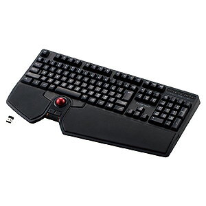 ELECOM ���C�����X�L�[�{�[�h �sEXTRA TOUCH�t �X�^���_�[�h�T�C�Y �����u������ �g���b�N�{�[���E���X�g���X�g�t TK-TB01DMBK