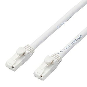 ELECOM LAN�P�[�u�� �X�^���_�[�h�^�C�v CAT6A�Ή� ������ �c���܂�h�~�^�C�v ���z���p�b�P�[�W ����50m �z���C�g LD-GPAT/WH50/RS