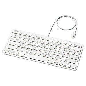 ELECOM LÉ~jL[{[h Lightningڑ p^Ot zCg TK-LCP01WH