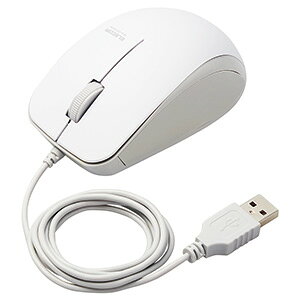 ELECOM �R�ۗL���É��}�E�X BlueLED���� M�T�C�Y 3�{�^�� �z���C�g M-BL27UBSKWH