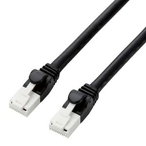 ELECOM LAN�P�[�u�� �X�^���_�[�h�^�C�v CAT6A�Ή� ������ �c���܂�h�~�^�C�v ����1m �u���b�N GM-LDGPAT/BK10