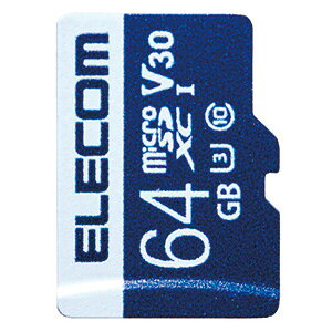 ELECOM microSDXCJ[h 64GB h\IPX7 UHS-U3EV30Ή f[^T[rXt MF-MS064GU13V3R