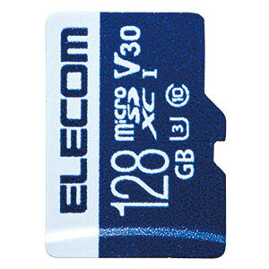 ELECOM microSDXCJ[h 128GB h\IPX7 UHS-U3EV30Ή f[^T[rXt MF-MS128GU13V3R