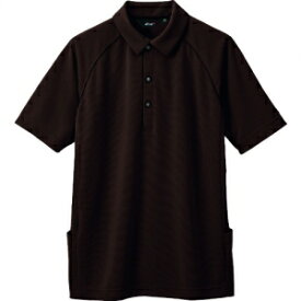 アイトス バックサイドポケット付半袖ポロシャツ(男女兼用) ブラウン 7 AZ76630227