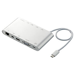 ELECOM hbLOXe[V Type-Cڑ USBEminiDisplayPortEHDMIEVGAEEJ[h[_ELAN|[g 0.3m PDΉ DST-C08SV