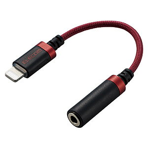 ELECOM Lightning-��3.5mm�X�e���I�~�j�W���b�N�ϊ��P�[�u�� ���ϋv�^�C�v ����0.1m ���b�h MPA-L35S01RD