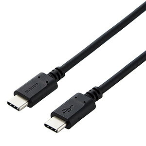 ELECOM USB2.0�P�[�u�� TypeC-TypeC �X�^���_�[�h�^�C�v PD�Ή� ����1.5m �u���b�N MPA-CC15PNBK