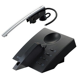 ELECOM 片耳ヘッドセット Bluetooth5.0対応 多機能充電台付 LBT-HSC50PCSV