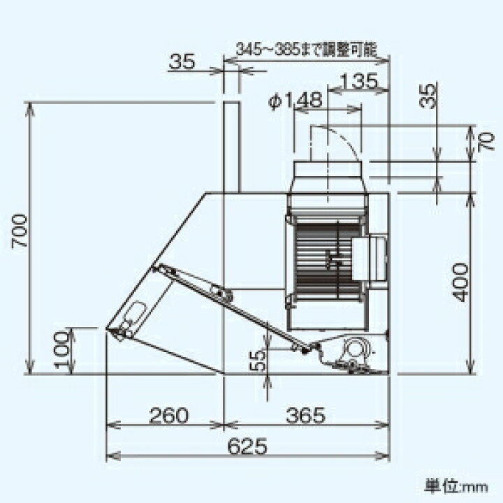 楽天市場】日本キヤリア(東芝) レンジフードファン 買換用 深形 三分割 