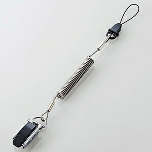 ELECOM �N���b�v�X�g���b�v �X�}�[�g�t�H���p ���͋����N���b�v ���ϋv���f�� �ő咷��50cm P-STCS50BK