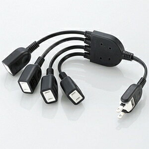 ELECOM dR[h ACA_v^p 4 180°XCOvO R[h0.2m ubN T-ADR4BK