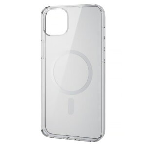 ELECOM ハイブリッドケース iPhone14Plus用 磁力装着ワイヤレス充電器対応 PM-A22BMAG02WH