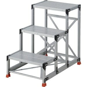 TRUSCO 作業用踏台 3段 ステップ奥行300 高さ0.90m 天板600X400 TSF-36309