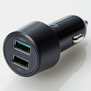 ELECOM ԍڏ[d QuickCharge3.0Ή [d^Cv vőo30W USB-A×2|[g MPA-CCUQ04BK