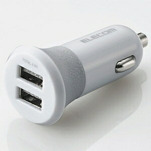 ELECOM ԍڏ[d o̓^Cv vőo4.8A USB-A×2|[g O[ MPA-CCU10GY
