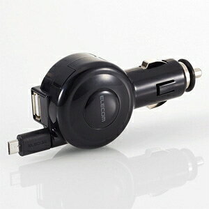 ELECOM ԍڏ[d microUSBP[ǔ^ 莮 vőo2.4A USB-A×1|[g P[u65cm MPA-CCM03BK