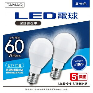 NVCCeBOWp LEDd A` ʓd` 60W F6500K E17 2pbN LDA6D-G-E17/K60AR-2P