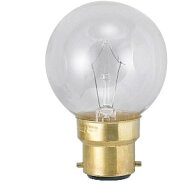 アサヒ ボールランプ G40(海外口金) 105V25W 全光束:175lm 口金:B22D クリヤー G40B22D100/110V-25W(C)