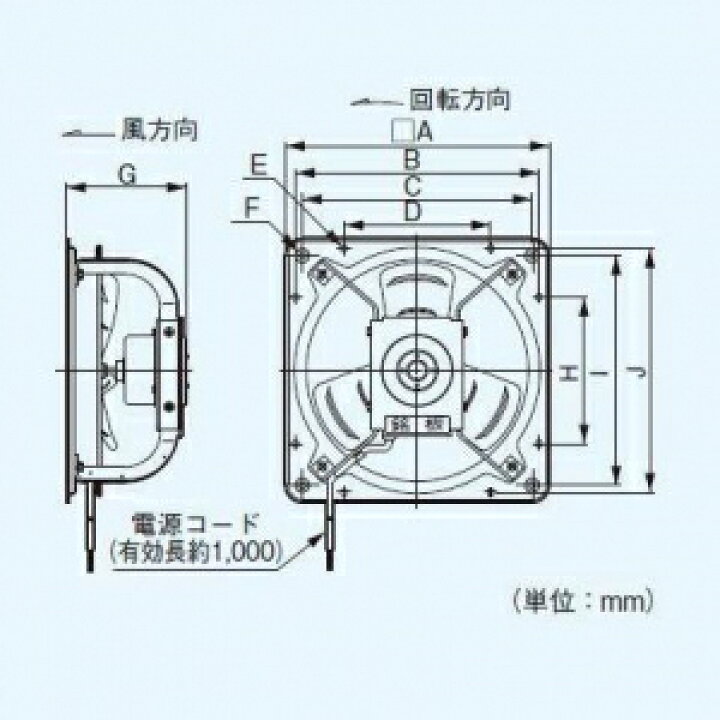 楽天市場】パナソニック 有圧換気扇 ステンレス製 排気仕様 30cm 三相 