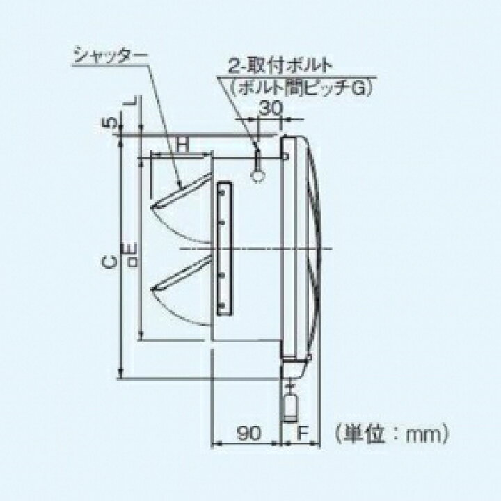楽天市場 パナソニック 一般 台所 事務所 居室用換気扇 フィルター付 排気 連動式シャッター 引き紐式スイッチ 交換式フィルター 埋込寸法 25cm角 Fy ph5 電材堂