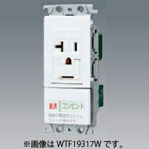 パナソニック エアコン用埋込スイッチ付コンセント 15A・20A兼用アースターミナル付接地コンセント 「入」「切」表示スイッチB ベージュ WTF19317F