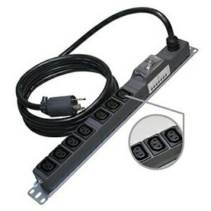 ���H�� 200V�R���Z���g 19�C���`���b�N�p 16A 250V C13×7�R�� 20A���S�u���[�J VCT�P�[�u��1m L6-20P�t ME8635TA1