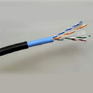 関西通信電線 LAN配線用ケーブル 屋外用 Cat.6 100m巻 黒 UTP-C6-W(0.5×4P)