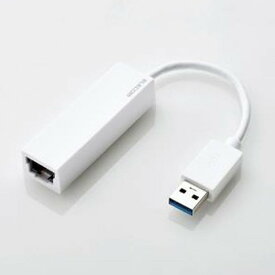 ELECOM 有線LANアダプター ギガビット対応 USB3.0 Type-A ケーブル長9cm ホワイト EDC-GUA3-W