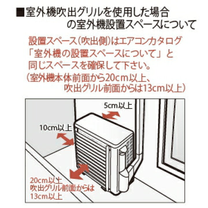楽天市場】パナソニック 室外機吹出グリル 横方向吹出し パナソニック 
