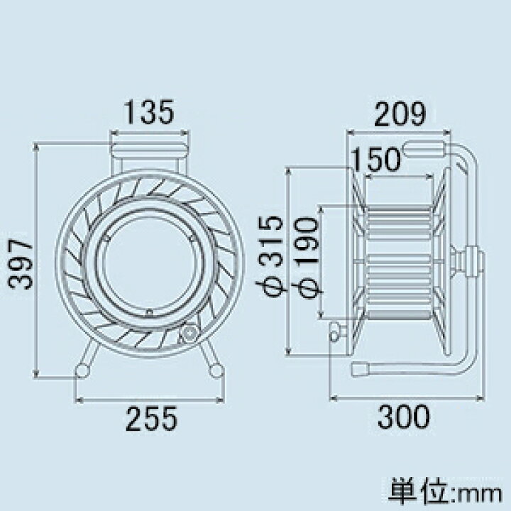 楽天市場】ハタヤ BR型コードリール 100Vタイプ 漏電遮断器付 2P 15A 