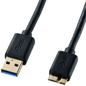 サンワサプライ USB3.0対応マイクロケーブル USB-IF認証タイプ 0.5m ブラック KU30-AMC05BK