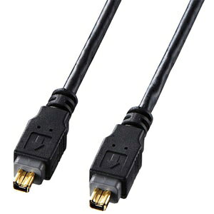 �T�����T�v���C IEEE1394�P�[�u�� FireWire400�Ή� 4pin-4pin 1m �u���b�N KE-13DV-1BK