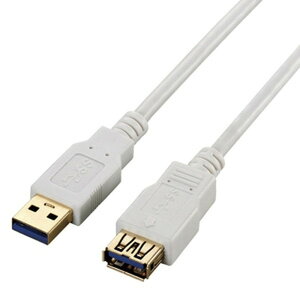 ELECOM USB3.0�����P�[�u�� A�I�X-A���X�^�C�v 1m �z���C�g USB3-E10WH