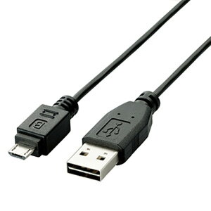 ELECOM ���ʑ}��USB�P�[�u�� A-microB�^�C�v 0.2m U2C-DAMB02BK