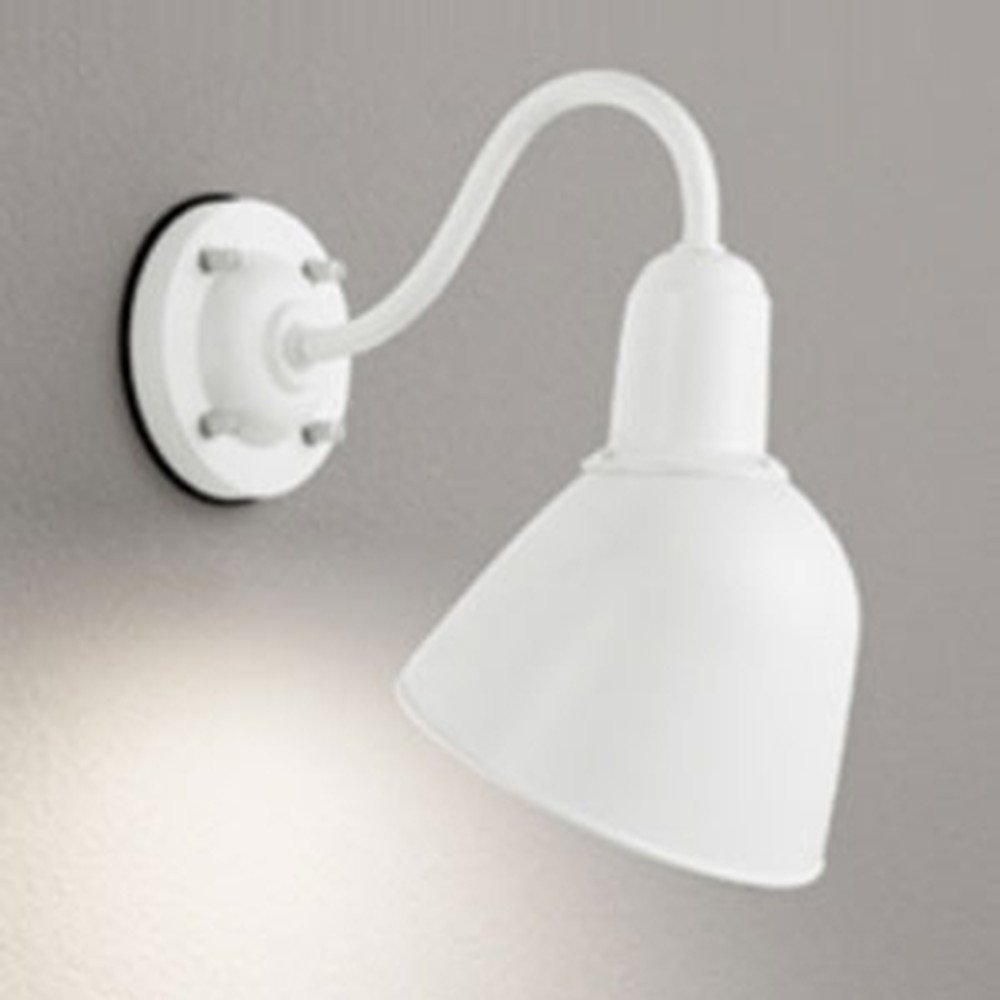 オーデリック LEDポーチライト 防雨型 白熱灯60W相当 電球色 別売センサ対応 オフホワイト OG254675LD