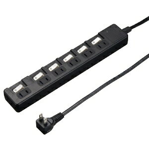 ���U�� ���K�[�h�t�ߓd�^�b�v 6�� �R�[�h��2m �ʃX�C�b�`�t �u���b�N H8KS662BK