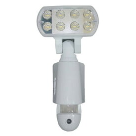 マザーツール LEDセンサーライトカメラ 1W高輝度LED×16基 MicroSDカード録画機能搭載 防滴タイプ 白色 MT-SL03-W