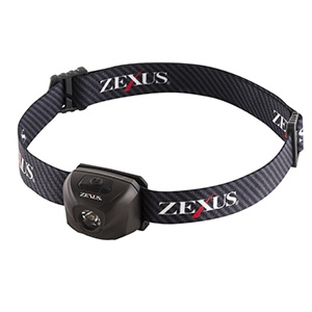 冨士灯器 LEDヘッドライト 《ZEXUS Rシリーズ》 320lm 白色 ブラック 超激得SALE 新品 送料無料 充電可能バッテリー搭載 専用クリップ付 ZX-R10