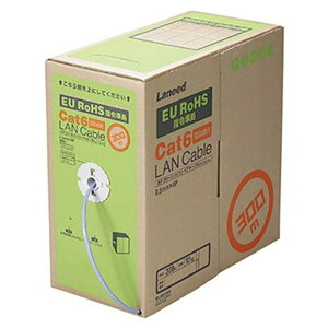ELECOM ����pLAN�P�[�u�� �P�[�u���̂� CAT6�Ή� �����O�X�}�[�N�t ���z���p�b�P�[�W ����300m �u���[ LD-CT6/BU300/RS