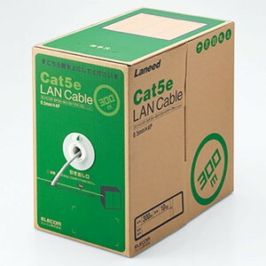 ELECOM LANP[u P[û CAT5EΉ OX}[Nt zpbP[W 300m CgO[ LD-CT2/LG300/RS