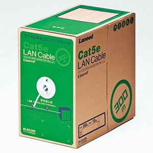 ELECOM LAN�P�[�u�� �P�[�u���̂� CAT5E�Ή� �����O�X�}�[�N�t ���z���p�b�P�[�W ����300m �z���C�g LD-CT2/WH300/RS