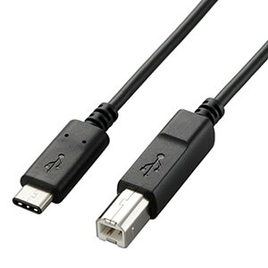 ELECOM USB2.0�P�[�u�� TypeC-B�^�C�v 2m U2C-CB20NBK