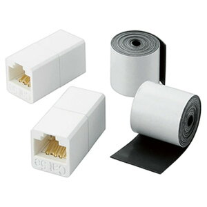 ELECOM ���O�pRJ45���p�R�l�N�^ CAT5E�Ή� �ȈՖh���e�[�v�t LD-VAPFR/RJ45WP