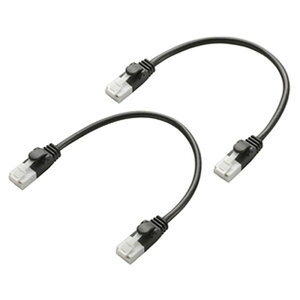 ELECOM LANP[u \tg^Cv CAT6  c܂h~^Cv oht 0.15m×2{ LD-GPYTB/BK015W
