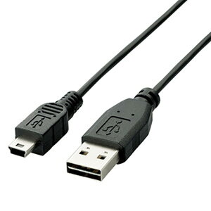 ELECOM ���ʑ}��USB�P�[�u�� A-miniB�^�C�v 0.2m U2C-DMB02BK