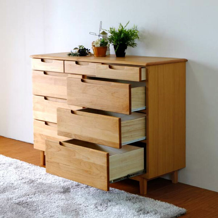 楽天市場】チェスト 北欧 4段 タンス リビング収納 木製 アルダー 幅  