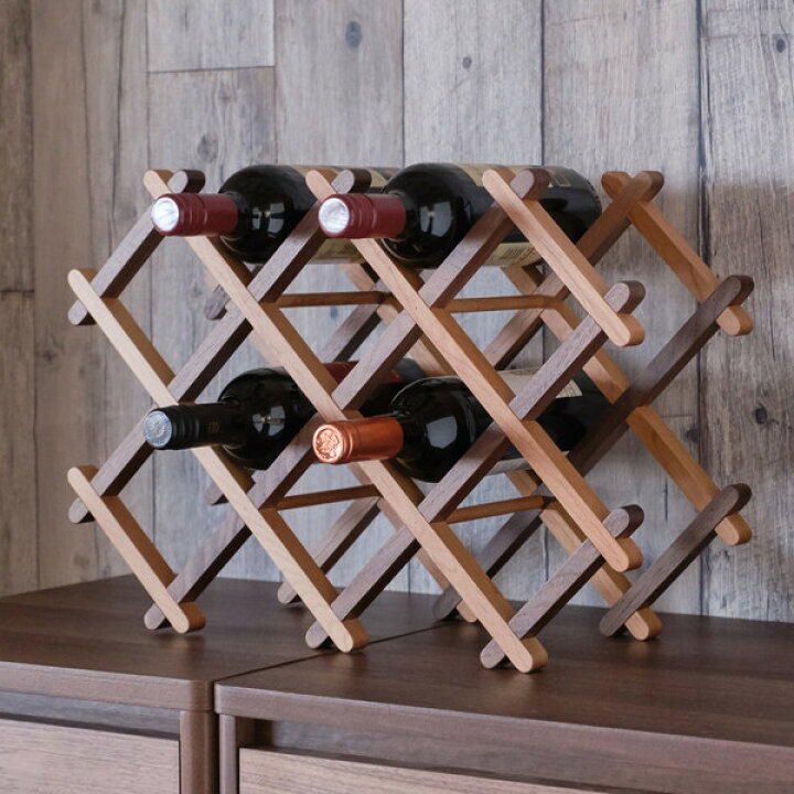 楽天市場 8 25限定ｴﾝﾄﾘｰ 楽天ｶｰﾄﾞでp19倍 ワインラック ラック 棚 収納 収納雑貨 木製 無垢 ツートン ナチュラル リビング ダイニング お洒落 インダストリアル インテリア Decora Wine Rack Type A デコラ ワインラック タイプa Isseiki 一生紀 家具インテリア
