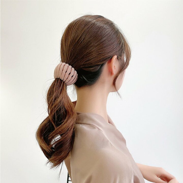 楽天市場 ヘアクリップ ポニー ヘアリング マルチクリップ 髪飾り ヘアアクセサリー ヘアアレンジ かわいい 可愛い おだんご お団子 ポニーテール デパデパ
