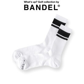 【マラソン中10％クーポン】【レビュー特典】BANDEL バンデル ソックス COMPRESSION SOCKS MIDDLE BOLDER BG-SK003 ブラックxホワイトBLACK WHITE 黒 白 ゴルフ サポート 靴下 下着 クッションパイル メンズ レディース 男性 女性